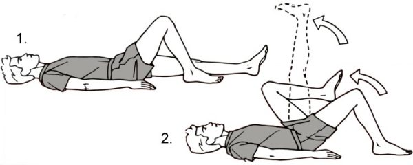 Упражнения лежа на спине 