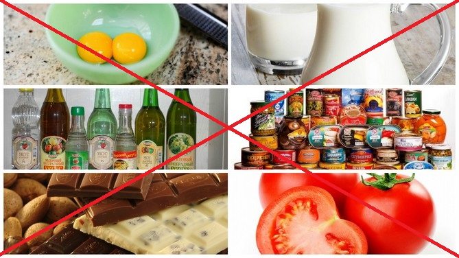 Ряд продуктов, от которых следует отказаться