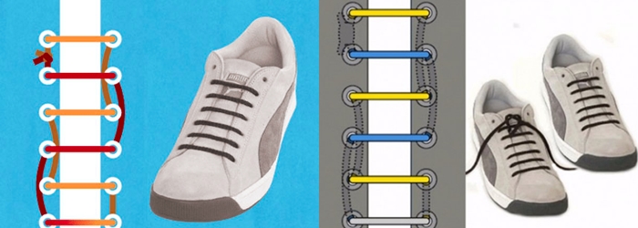 60 способов креативно завязать шнурки с пошаговыми инструкциями